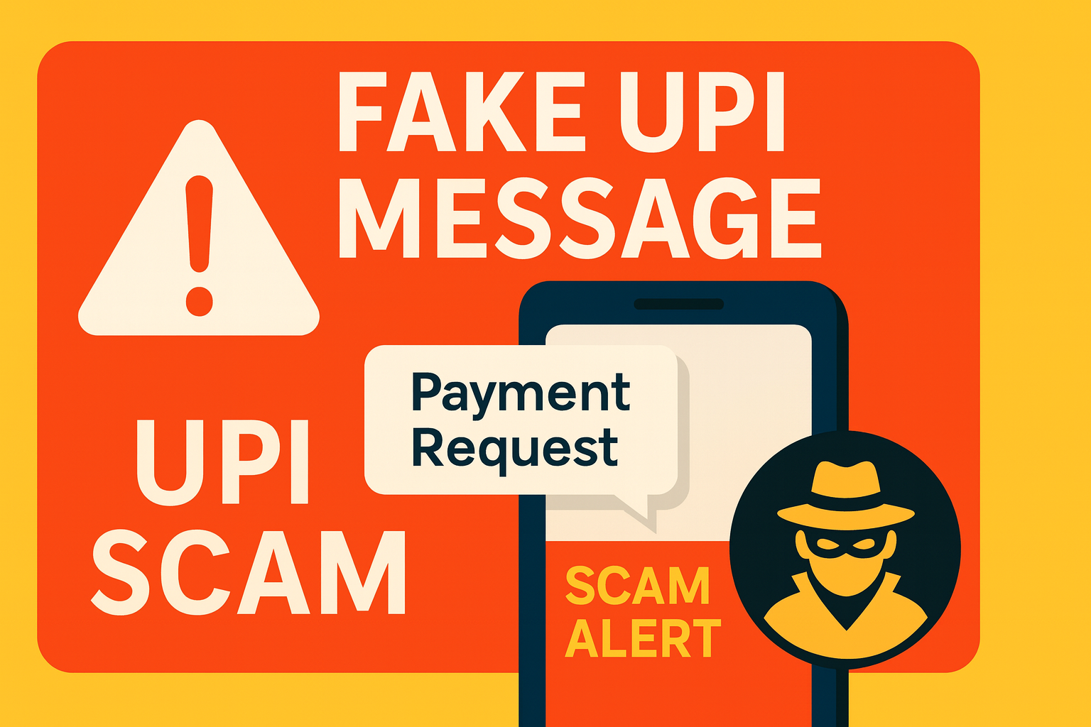 Fake UPI Message Scam Illustration